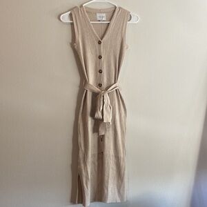 Pink Rose Ribbed Bodycon Button Down Sweater Dress​​​​​​​​​​